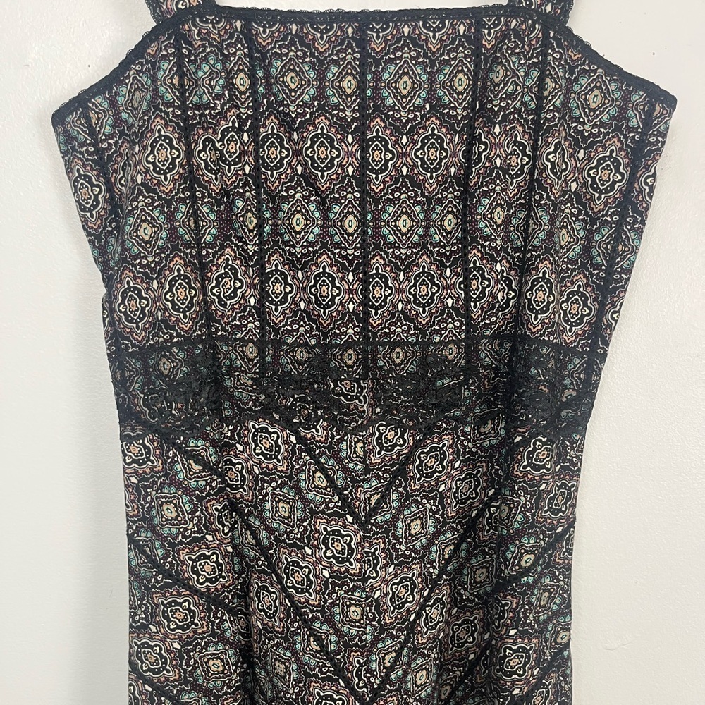 Anthropologie Beth Bowley Mandela lace printed dress size 8 cotton - Picture 2 of 6
